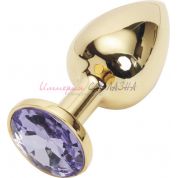 Golden plug small (металл.) цвет кристалла светло-фиолетовый Golden plug small (металл.) цвет кристалла светло-фиолетовый