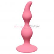 Анальная пробка curved anal plug розового цвета