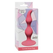 Анальная пробка curved anal plug розового цвета