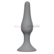 Анальная пробка slim anal plug серого цвета