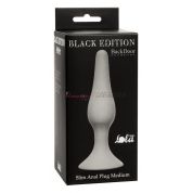 Анальная пробка slim anal plug серого цвета