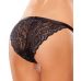 Трусики Crotchless из гипюра черного цвета